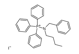 (benzyl(butyl)amino)triphenylphosphonium iodide Structure