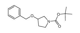 4-R-benzyloxy-pyrrolidine-1-carboxylic acid tert-butyl ester结构式