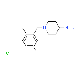 1-(5-Fluoro-2-methylbenzyl)piperidin-4-amine dihydrochloride structure