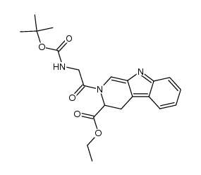 ethyl 2-(2-((tert-butoxycarbonyl)amino)acetyl)-3,4-dihydro-2H-pyrido[3,4-b]indole-3-carboxylate Structure