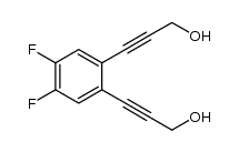 3-[4,5-difluoro-2-(3-hydroxyprop-1-yn-1-yl)phenyl]prop-2-yn-1-ol结构式
