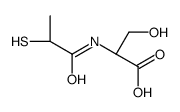 N-(2-巯基-1-氧丙基)-L-丝氨酸结构式