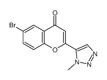 4H-1-Benzopyran-4-one, 6-bromo-2-(1-methyl-1H-1,2,3-triazol-5-yl)- Structure