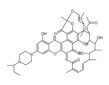 3'-Hydroxy-5'(R)-(4-sec-butylpiperazinyl)benzoxazinorifamycin Structure