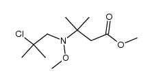 β-[N-methoxy-N-(2-chloro-2-methylpropyl)amino]isovaleric acid methyl ester结构式
