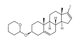 17-Iod-androsta-5,16-dien-3β-ol-THP-ether结构式