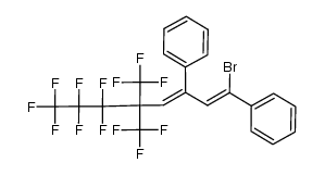 1-bromo-5,5-bis(trifluoromethyl)-6,6,7,7,8,8,8-heptafluoro-1,3-diphenyloctadiene-1,3结构式