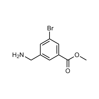 3-(氨基甲基)-5-溴苯甲酸甲酯结构式