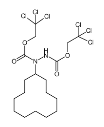bis(2,2,2-trichloroethyl) 1-cyclododecylhydrazine-1,2-dicarboxylate Structure
