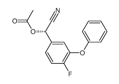 (S)-(+)-1-cyano-1-(4-fluoro-3-phenoxyphenyl)methyl acetate Structure