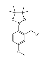 2-(2-bromomethyl-4-methoxyphenyl)-4,4,5,5-tetramethyl-[1,3,2]dioxaborolane结构式