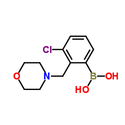 3-Chloro-2-(morpholinomethyl)phenylboronic acid structure