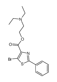 4-Thiazolecarboxylicacid,5-bromo-2-phenyl-,2-(diethylamino)ethylester(9CI) Structure