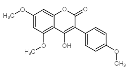 4-羟基-5,7-二甲氧基-3-(4-甲氧基苯基)香豆素结构式