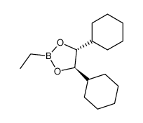(4R,5R)-4,5-dicyclohexyl-2-ethyl-1,3,2-dioxaborolane结构式