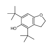 4,6-ditert-butyl-2,3-dihydro-1-benzofuran-5-ol结构式