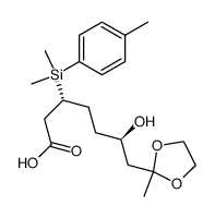 (3R,6R)-3-(dimethyl(p-tolyl)silyl)-6-hydroxy-7-(2-methyl-1,3-dioxolan-2-yl)heptanoic acid结构式