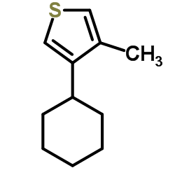聚(3-环己基-4-甲基噻吩-2,5-二基)结构式