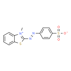 3-Methyl-2-((p-sulfophenyl)azo)benzothiazoliumhydroxideinnersalt Structure