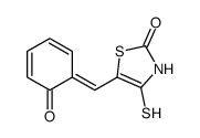 5-[(6-oxocyclohexa-2,4-dien-1-ylidene)methyl]-4-sulfanyl-3H-1,3-thiazol-2-one结构式