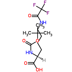 丁氧羰基-羟基化赖氨酸(TFA)结构式