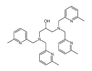 1,3-bis[bis[(6-methylpyridin-2-yl)methyl]amino]propan-2-ol结构式