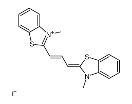 3-methyl-2-[3-(3-methyl-3H-benzothiazol-2-ylidene)prop-1-enyl]benzothiazolium iodide结构式