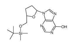 9-[(2R,5S)-5-[[tert-butyl(dimethyl)silyl]oxymethyl]oxolan-2-yl]-3H-purin-6-one结构式