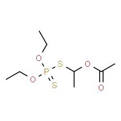 Phosphorodithioic acid O,O-diethyl S-(1-acetoxyethyl) ester结构式