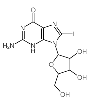 Guanosine, 8-iodo-结构式