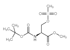 methylN-(tert-butoxycarbonyl)-O-(methylsulfonyl)-L-serinate Structure