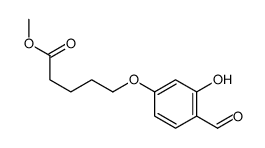 methyl 5-(4-formyl-3-hydroxyphenoxy)pentanoate结构式
