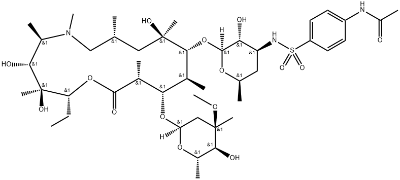 3'-N-Didesmethyl-3'-N-tosyl Azithromycin Structure