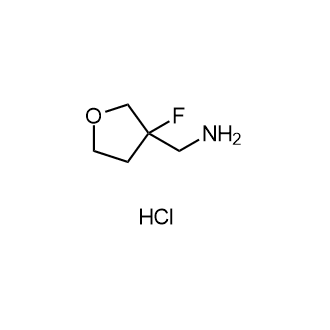 (3-氟四氢呋喃-3-基)甲胺盐酸盐结构式