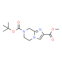 7-叔丁基2-甲基5,6-二氢咪唑并[1,2-a]吡嗪-2,7(8H)-二甲酸酯结构式