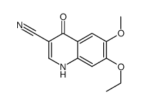 7-乙氧基-1,4-二氢-6-甲氧基-4-氧代-3-喹啉甲腈结构式