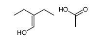 acetic acid,2-ethylbut-1-en-1-ol结构式