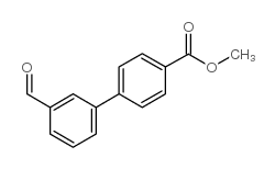 4-(3-甲酰基苯基)苯甲酸甲酯结构式