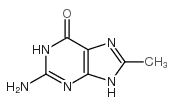 6H-Purin-6-one,2-amino-1,9-dihydro-8-methyl- Structure