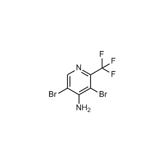 3,5-二溴-2-(三氟甲基)吡啶-4-胺结构式
