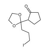 2-[2-(3-iodopropyl)-1,3-dioxolan-2-yl]cyclopentan-1-one Structure