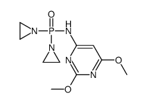 N-[bis(aziridin-1-yl)phosphoryl]-2,6-dimethoxypyrimidin-4-amine结构式