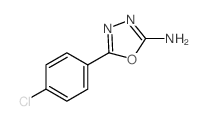 5-(4-氯苯基)-1,3,4-噻二唑-2-胺结构式
