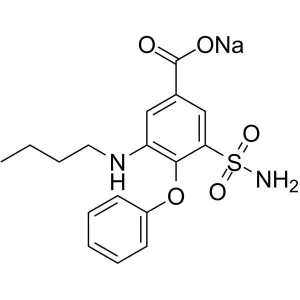sodium 3-(aminosulphonyl)-5-(butylamino)-4-phenoxybenzoate结构式