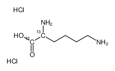 DL-赖氨酸-1,2-13C2二盐酸盐结构式