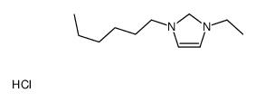 1-ethyl-3-hexyl-1,2-dihydroimidazol-1-ium,chloride结构式