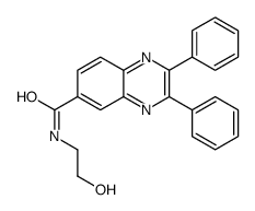 2,3-DIPHENYLQUINOXALINE-6-CARBOXYLIC ACID, 2-HYDROXYETHYL AMIDE Structure