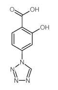2-羟基-4-(1H-四唑-1-基)苯甲酸结构式
