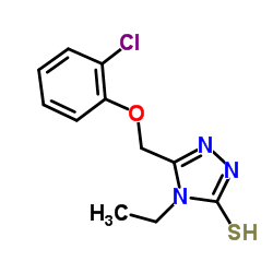 5-[(2-Chlorophenoxy)methyl]-4-ethyl-2,4-dihydro-3H-1,2,4-triazole-3-thione Structure