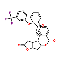 (3aR,4R,5R,6aS)-六氢-2-氧代-4-[(1E)-3-氧代-4-[3-(三氟甲基)苯氧基]-1-丁烯-1-基]-2H-环戊并[b]呋喃-5-基 rel-[1,1’-联苯]-4-甲酸酯结构式